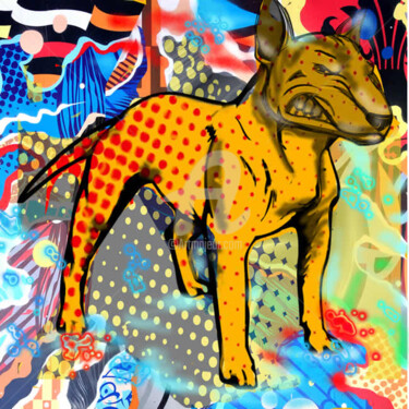 Digital Arts titled "Bull Terrier A Limi…" by Jb Studio, Original Artwork, Digital Painting