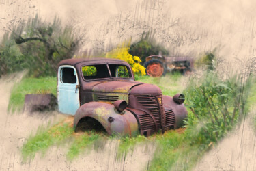 Photography titled "Urbex - Ford Pickup" by Jc Allègre, Original Artwork, Digital Photography