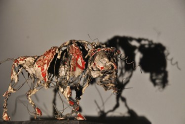 Escultura intitulada "El Torro" por Jean-Christophe Bridoux, Obras de arte originais, Cerâmica