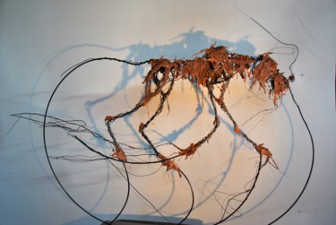 Chien camarade Sculpture intitulée "Chien camarade" par Jean-Christophe Bridoux, Œuvre d'art originale, Terre cuite