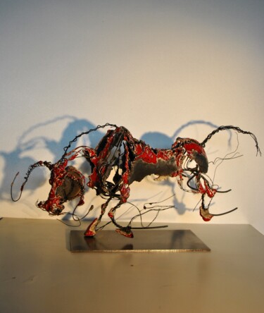 Escultura intitulada "El Toro I" por Jean-Christophe Bridoux, Obras de arte originais, Cerâmica