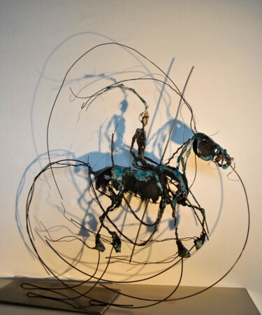 Sculpture titled "Garde fou noir" by Jean-Christophe Bridoux, Original Artwork, Ceramics