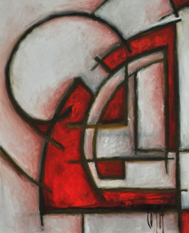 Pintura intitulada "Rouge" por Jc Colliot, Obras de arte originais, Óleo