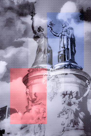 Photographie intitulée "Les deux République" par Jean-Christophe Mandelli, Œuvre d'art originale, Photographie manipulée