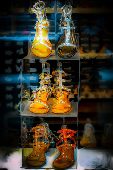 Photography titled "Chaussures exposées" by Jean-Christophe Mandelli, Original Artwork, Digital Photography