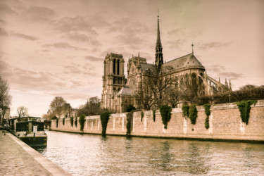 Fotografie getiteld "Notre-Dame (avant)" door Jean-Christophe Mandelli, Origineel Kunstwerk, Digitale fotografie
