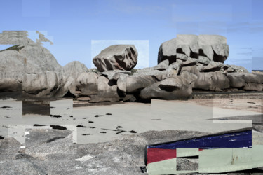 Photographie intitulée "Bateau-plage-Trégas…" par Jean-Christophe Mandelli, Œuvre d'art originale, Photographie numérique