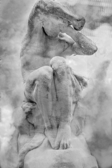 Photographie intitulée "Statue Cain  jardin…" par Jean-Christophe Mandelli, Œuvre d'art originale, Photographie numérique