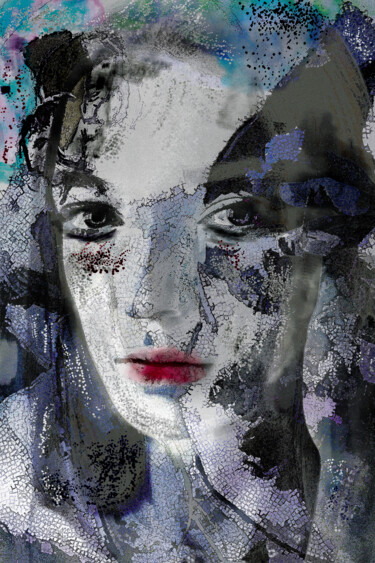 Photography titled "Mosaic woman" by Jean-Christophe Mandelli, Original Artwork, Digital Photography