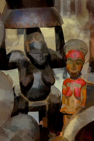 Fotografía titulada "scluture africaine 3" por Jean-Christophe Mandelli, Obra de arte original, Fotografía no manipulada