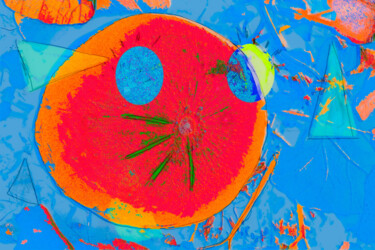 Photographie intitulée "Citrouille du jardin" par Jean-Christophe Mandelli, Œuvre d'art originale, Peinture numérique
