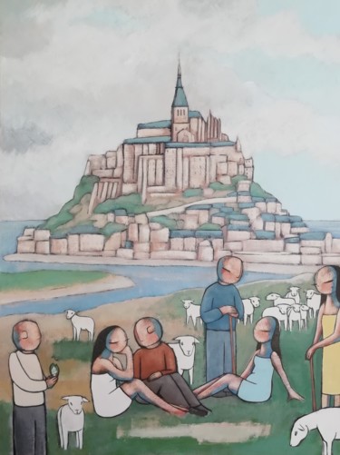 Peinture intitulée "Balade en Normandie" par Jean-Christophe Pagès, Œuvre d'art originale, Acrylique Monté sur Châssis en bo…