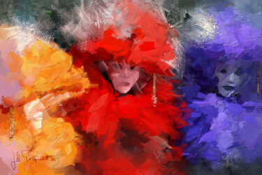 Arts numériques intitulée "trois color" par Jc Piquet, Œuvre d'art originale, Peinture numérique