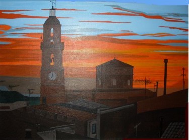 Pintura titulada "Posta de Sol" por Jcaelles, Obra de arte original, Oleo
