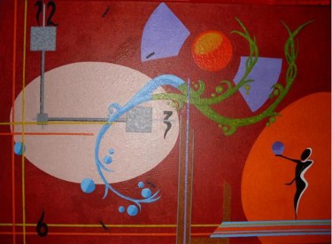 Pintura titulada "Jugando con el tiem…" por Jcaelles, Obra de arte original, Oleo