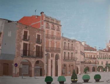 Pintura titulada "Plaza Constitución…" por Jcaelles, Obra de arte original, Oleo