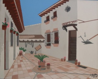 Pintura titulada "Patio andaluz" por Jcaelles, Obra de arte original, Oleo