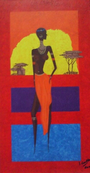 Pintura titulada "Africa" por Jcaelles, Obra de arte original, Oleo
