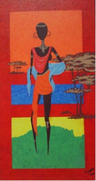 Pintura titulada "Africa1" por Jcaelles, Obra de arte original, Oleo