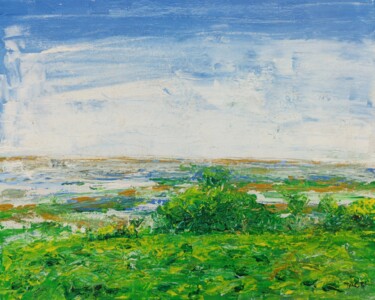 Painting titled "Ria Formosa view at…" by José A Cavaco, Original Artwork, Acrylic