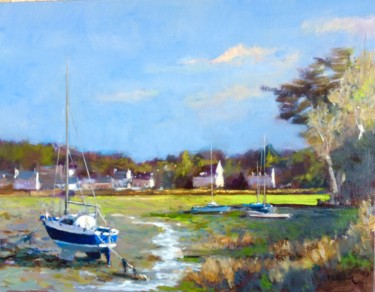 Painting titled "Golfe Morbihan" by Jean Claude Beaussier, Original Artwork, Oil