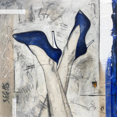 Malerei mit dem Titel "STILETTO 2101" von Jean-Claude Besson, Original-Kunstwerk, Acryl