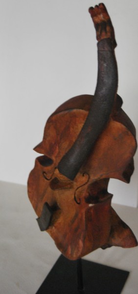 Scultura intitolato "Le violoncelle" da Jean-Claude Beuzard, Opera d'arte originale, Ceramica
