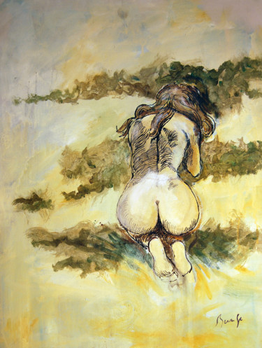 Картина под названием "Esquisse" - Jean-Claude Beuzard, Подлинное произведение искусства, Акрил
