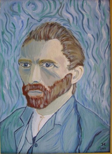 Painting titled "Van Gogh  d'après…" by Jean-Claude Chatain, Original Artwork