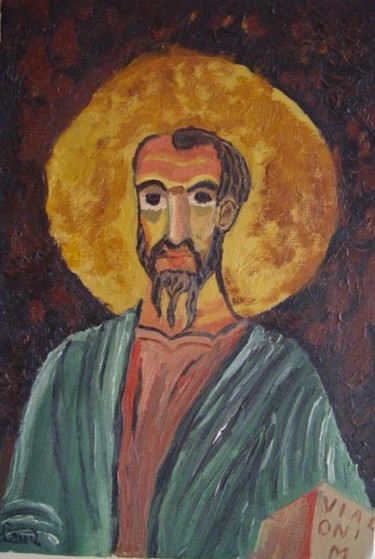 Peinture intitulée "Saint Pierre" par Jean-Claude Chatain, Œuvre d'art originale