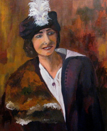 Schilderij getiteld "Olga" door Jean Charles Coffin, Origineel Kunstwerk, Olie