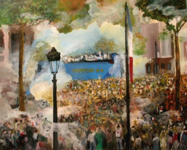 Painting titled "champions-du-monde" by Jean Charles Coffin, Original Artwork, Oil
