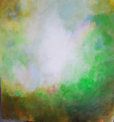 Картина под названием "verdure" - Jean Claude Darroussat, Подлинное произведение искусства, Акрил Установлен на Деревянная р…