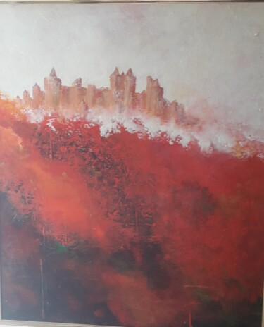 Картина под названием "cite 2" - Jean Claude Darroussat, Подлинное произведение искусства, Акрил Установлен на Деревянная ра…