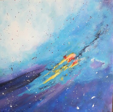 Pintura intitulada "big bang12" por Jean Claude Darroussat, Obras de arte originais, Acrílico Montado em Armação em madeira