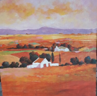 Картина под названием "paysage  du mexique" - Jean Claude Darroussat, Подлинное произведение искусства, Акрил Установлен на…