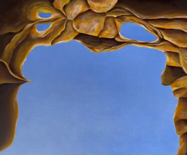 Картина под названием "Devil's Garden Arch" - Jchadima, Подлинное произведение искусства, Масло Установлен на Деревянная рам…