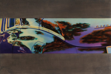 Painting titled "Packard 2" by John Chan, Original Artwork, Oil Mounted on Wood Stretcher frame