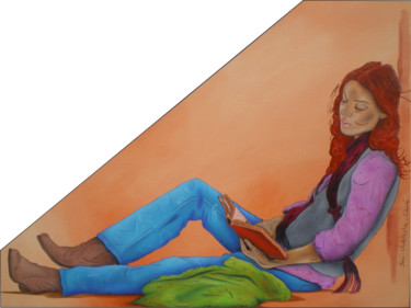 Pintura titulada "Entre sommeil et li…" por Jean-Christophe Carre, Obra de arte original, Oleo