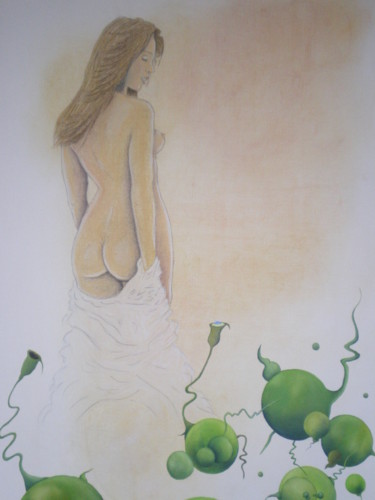Peinture intitulée "au-coeur-de-broceli…" par Jean-Christophe Carre, Œuvre d'art originale, Huile