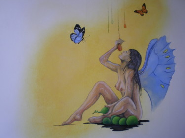Peinture intitulée "saveurs-ephemeres.j…" par Jean-Christophe Carre, Œuvre d'art originale, Huile