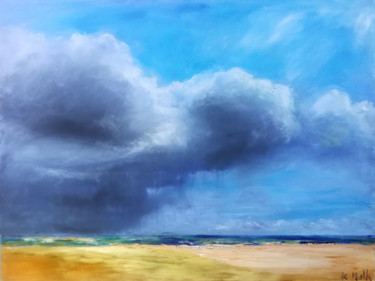 Pintura intitulada "littoral n°6" por Jean-Christophe Malle, Obras de arte originais, Óleo