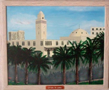 Peinture intitulée "La gare d'Oran" par Jacques Copp, Œuvre d'art originale