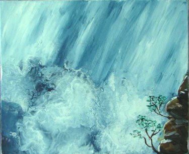 Peinture intitulée "La chute" par Jacques Copp, Œuvre d'art originale