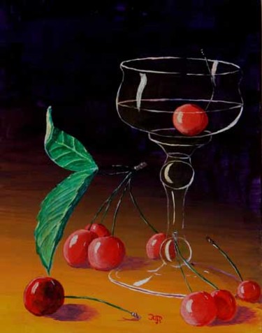 Peinture intitulée "Les cerises" par Jacques Copp, Œuvre d'art originale