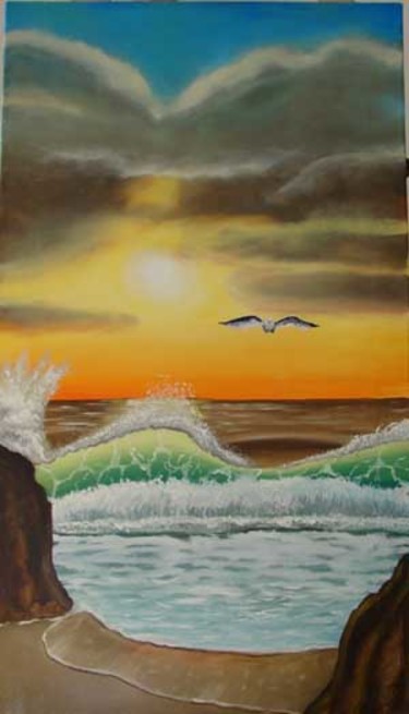 Peinture intitulée "Ciel d'orage" par Jacques Copp, Œuvre d'art originale