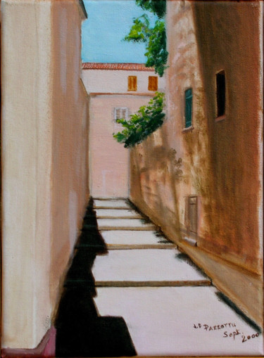 Painting titled "Rue du bouleau" by Jean-Christophe Pazzottu, Original Artwork
