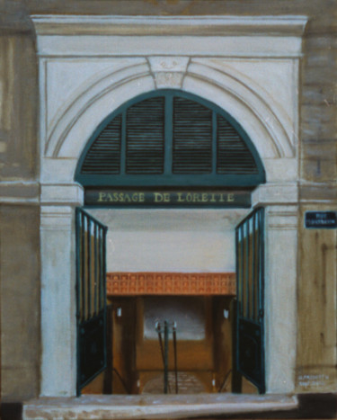 Painting titled "Passage de Lorette" by Jean-Christophe Pazzottu, Original Artwork