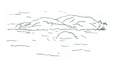 Desenho intitulada "Îlot" por Jean Christophe Ravier, Obras de arte originais, Canetac de aerossol