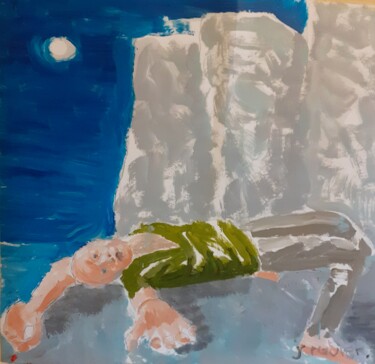 Peinture intitulée "J'ai percuté. Soula…" par Jean Christophe Ravier, Œuvre d'art originale, Huile